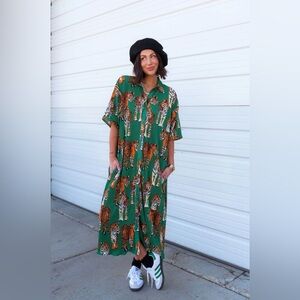 Dressed in LaLa So Far So Good Oversize Plissé Shirt Dress